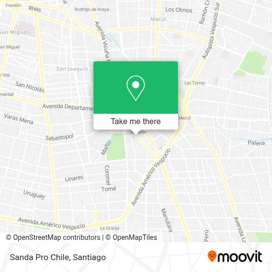 Sanda Pro Chile map
