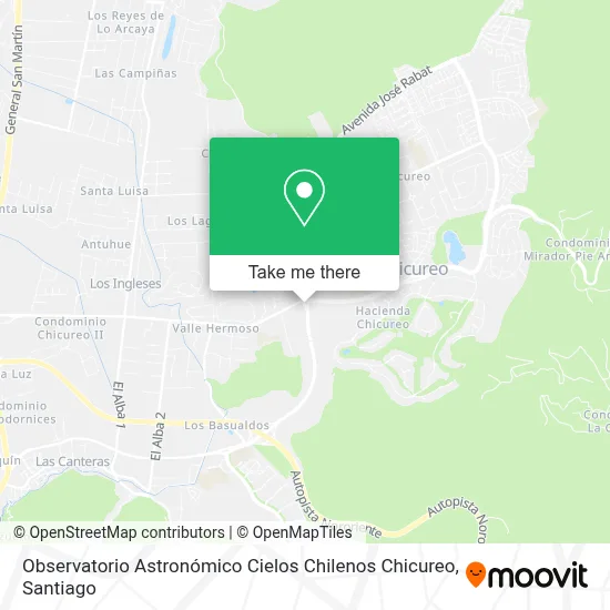 Observatorio Astronómico Cielos Chilenos Chicureo map