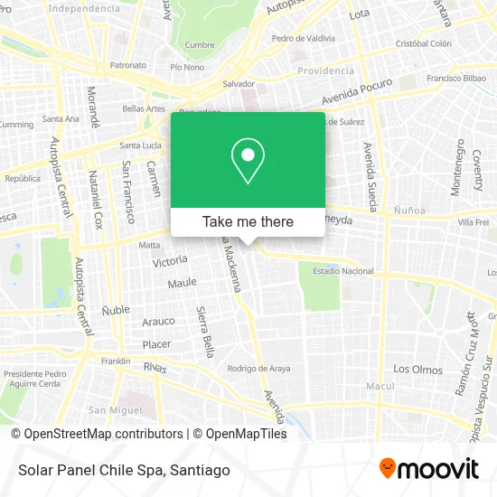 Mapa de Solar Panel Chile Spa