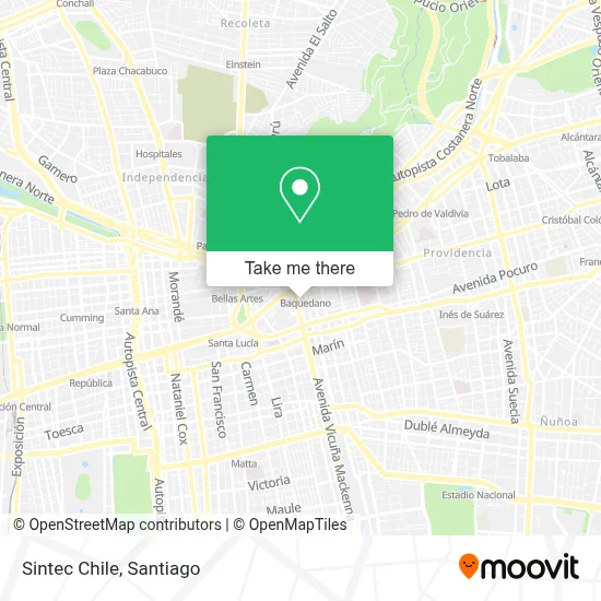 Sintec Chile map