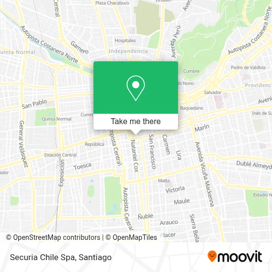 Securia Chile Spa map