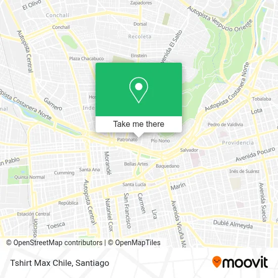 Tshirt Max Chile map