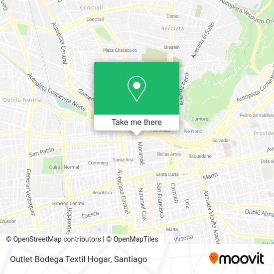 Outlet Bodega Textil Hogar map