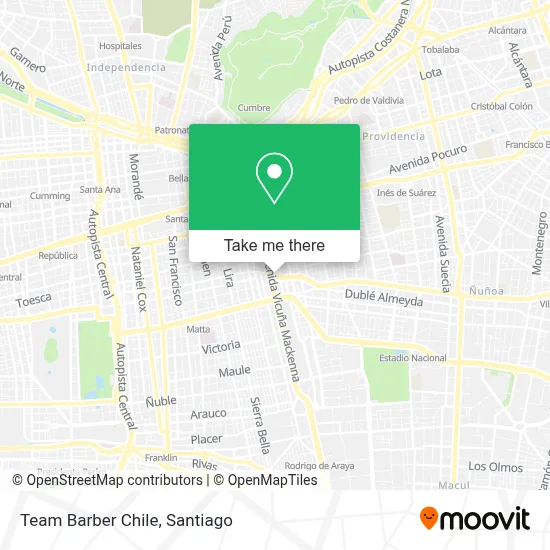 Team Barber Chile map