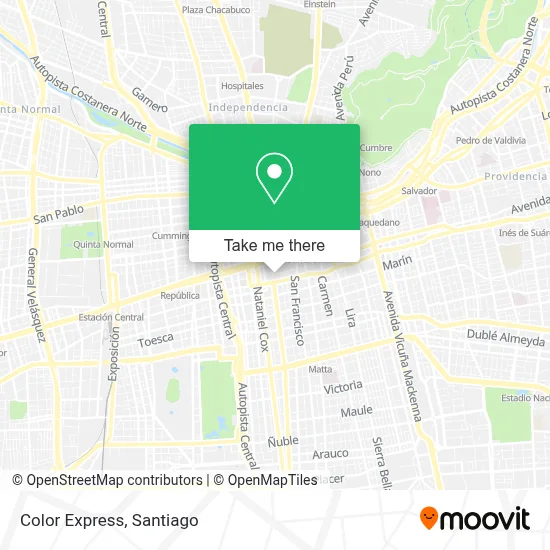 Color Express map