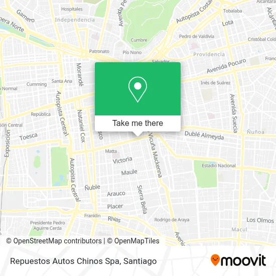 Repuestos Autos Chinos Spa map