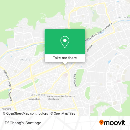 Pf Chang's map
