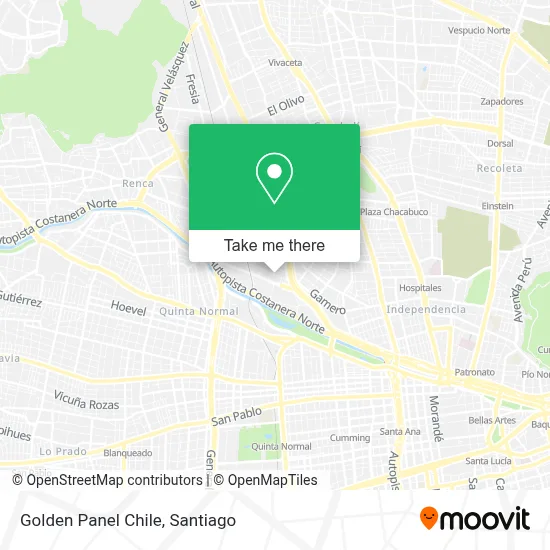 Golden Panel Chile map