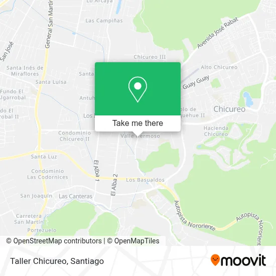 Taller Chicureo map