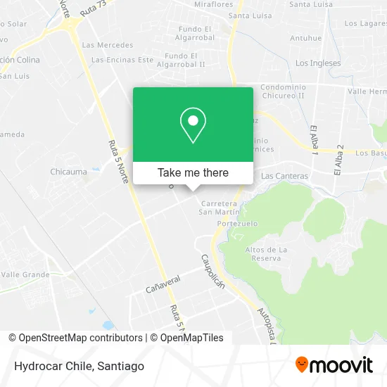 Hydrocar Chile map