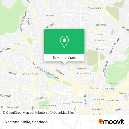 Nacional Chile map