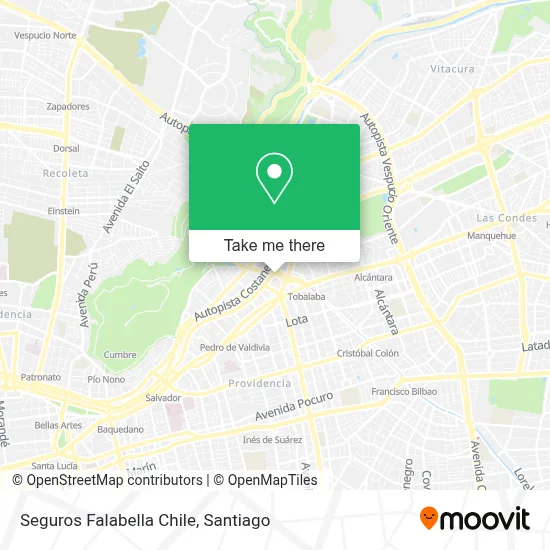 Seguros Falabella Chile map