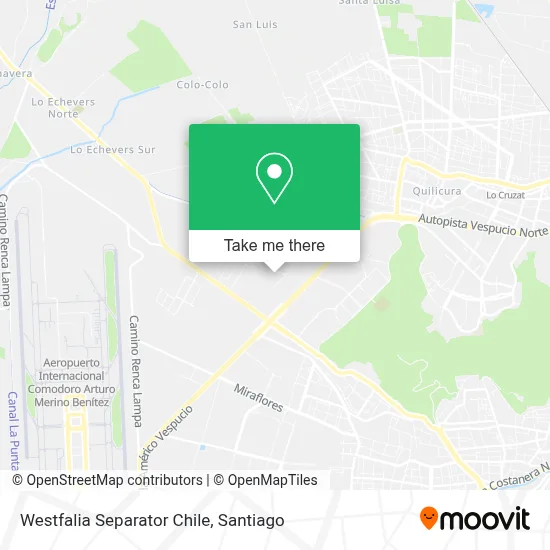 Westfalia Separator Chile map