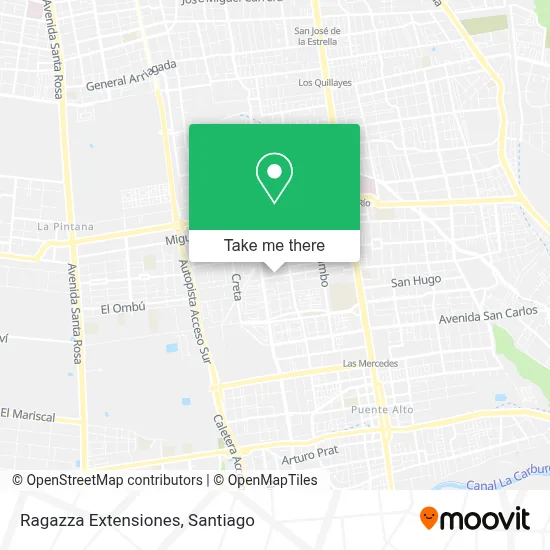 Ragazza Extensiones map