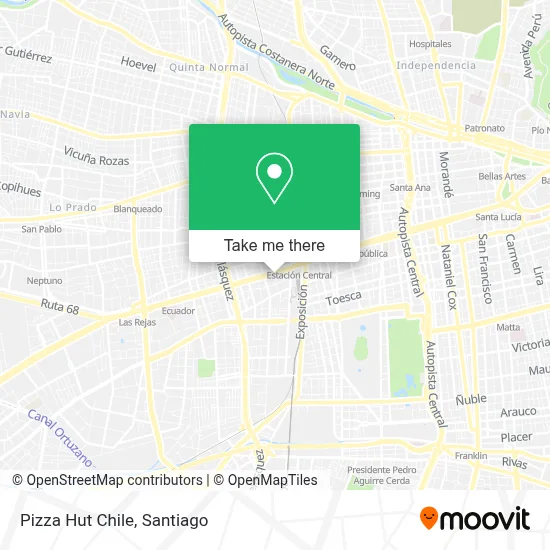 Pizza Hut Chile map