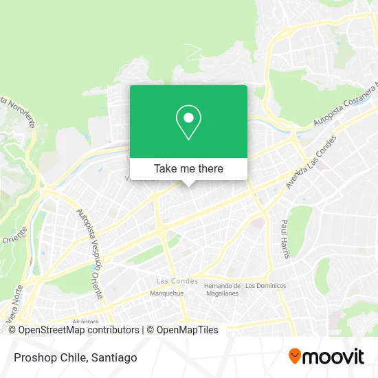 Proshop Chile map