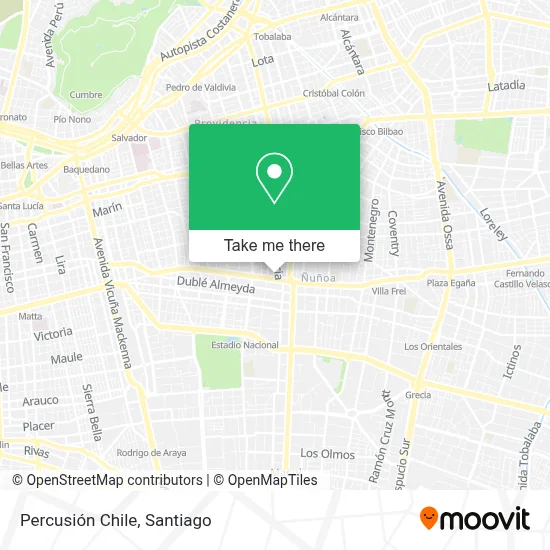 Percusión Chile map