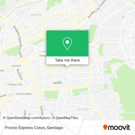 Pronto Express Colon map