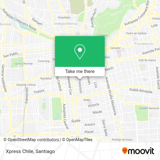 Xpress Chile map