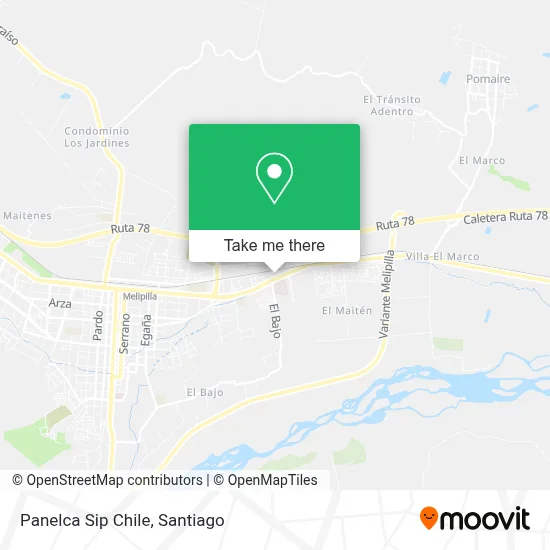 Panelca Sip Chile map