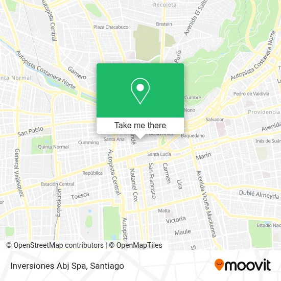 Inversiones Abj Spa map