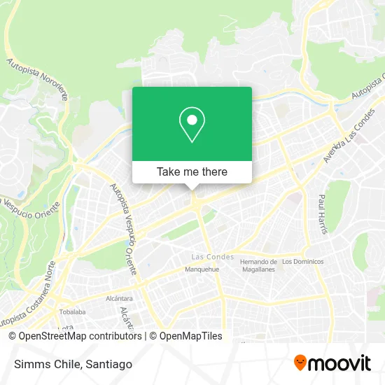 Mapa de Simms Chile