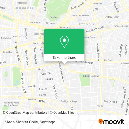 Mega Market Chile map
