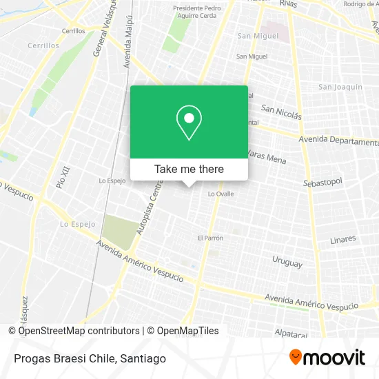 Progas Braesi Chile map