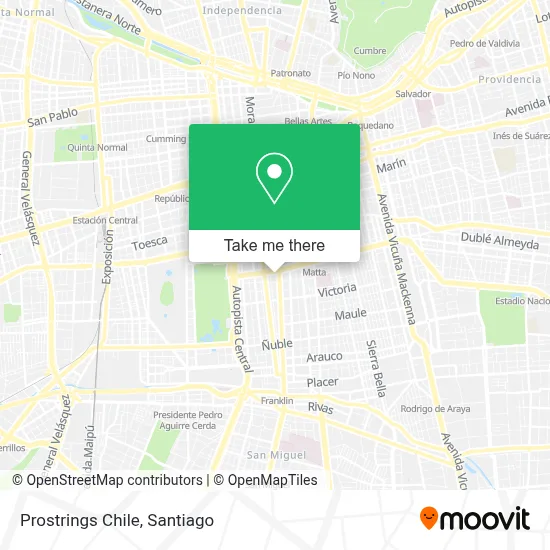 Prostrings Chile map