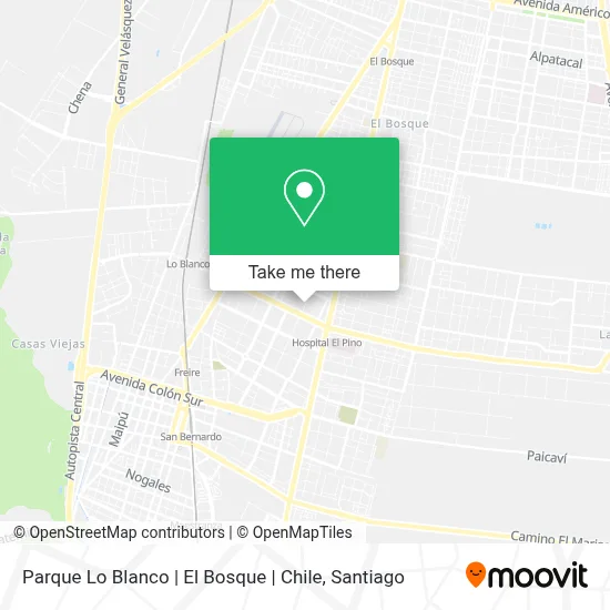Parque Lo Blanco | El Bosque | Chile map