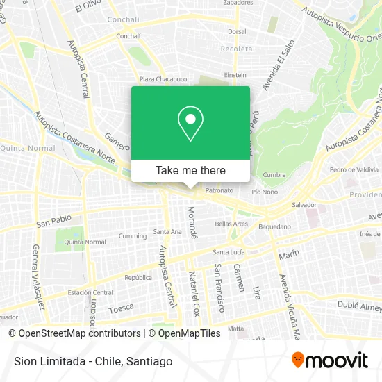 Sion Limitada - Chile map