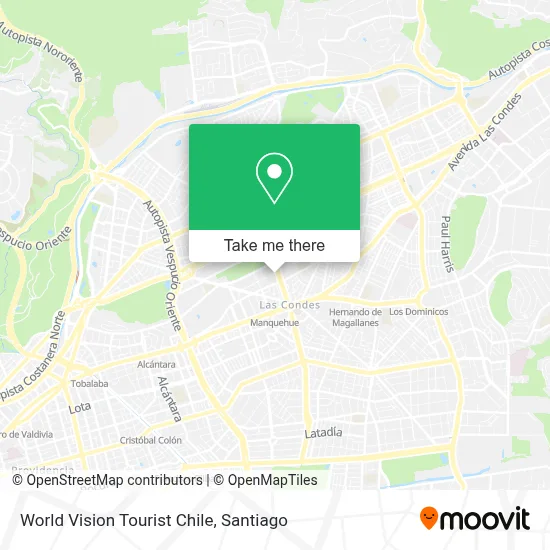World Vision Tourist Chile map
