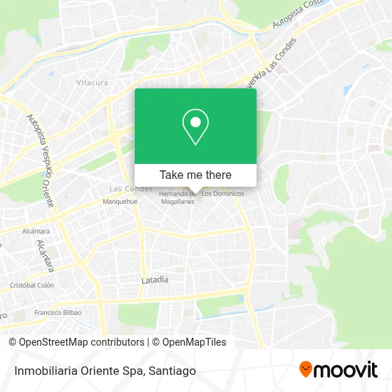Inmobiliaria Oriente Spa map