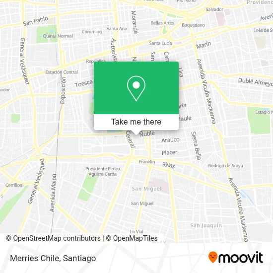 Merries Chile map