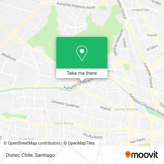 Distec Chile map