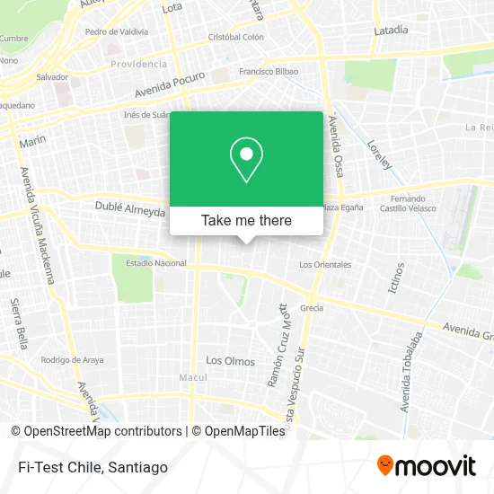 Fi-Test Chile map