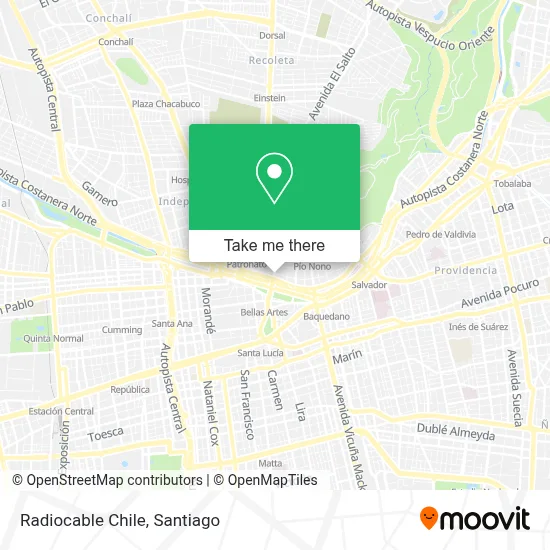Radiocable Chile map