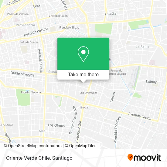 Oriente Verde Chile map