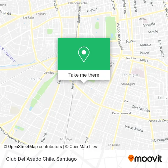 Club Del Asado Chile map