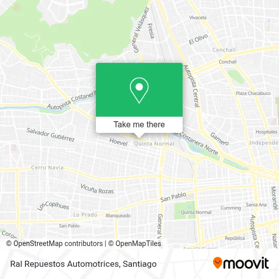 Ral Repuestos Automotrices map