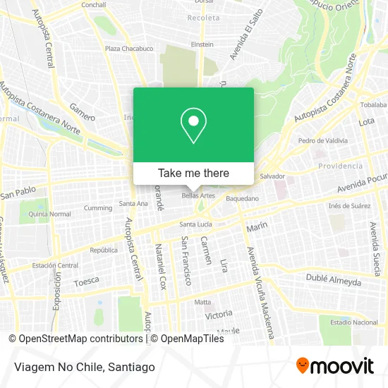 Viagem No Chile map