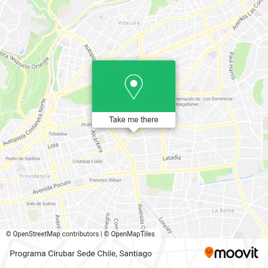 Programa Cirubar Sede Chile map