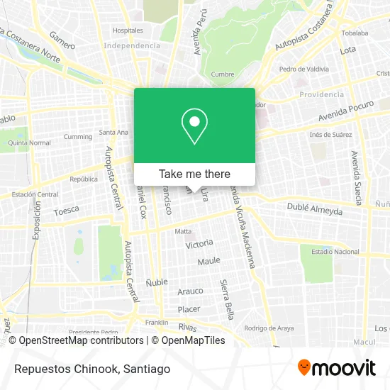 Repuestos Chinook map