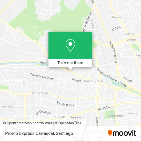 Pronto Express Carrascal map