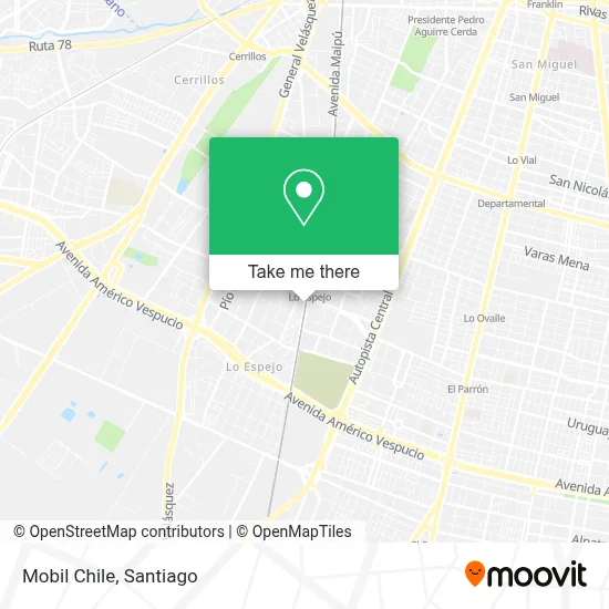 Mobil Chile map