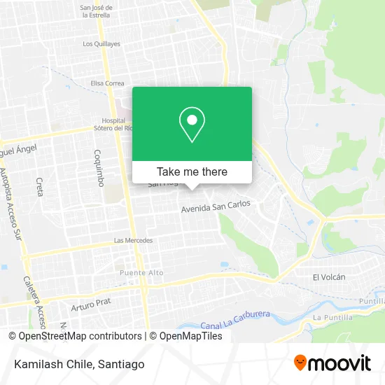 Kamilash Chile map