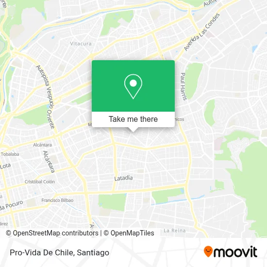 Pro-Vida De Chile map