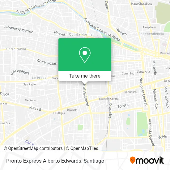 Pronto Express Alberto Edwards map