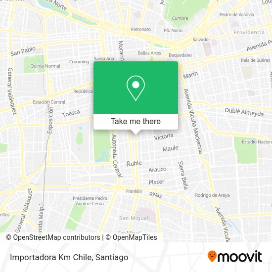 Importadora Km Chile map