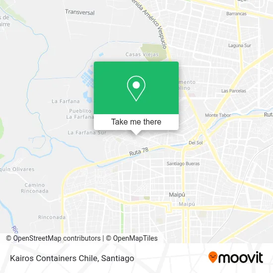 Kairos Containers Chile map